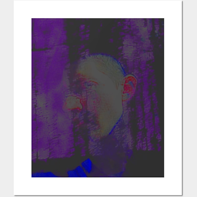 Portrait, digital collage and special processing. Masterpiece. Man looking to car window, reflection. Colorful. Wall Art by 234TeeUser234